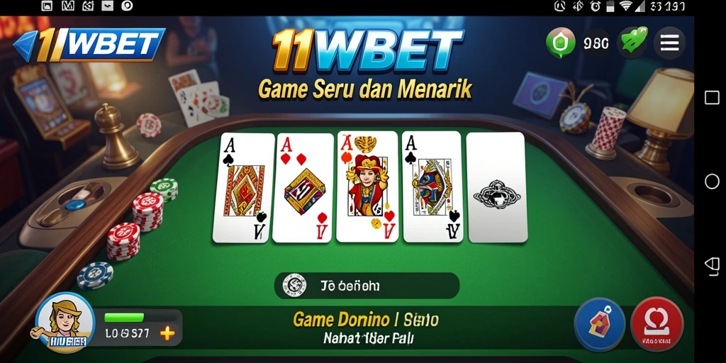 Tampilan gameplay menarik dari permainan domino 11WBET.