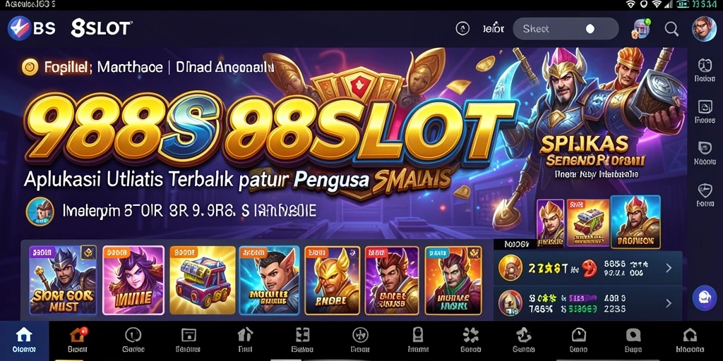 Tampilan antarmuka aplikasi 988SLOT yang sederhana dan efisien.