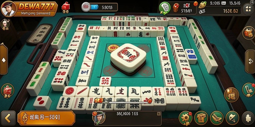 Tampilan gameplay DEWA777 yang menarik saat bermain Mahjong.