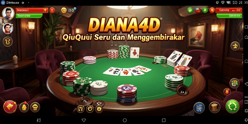 Gambaran gameplay seru di DIANA4D dengan kartu QiuQiu.