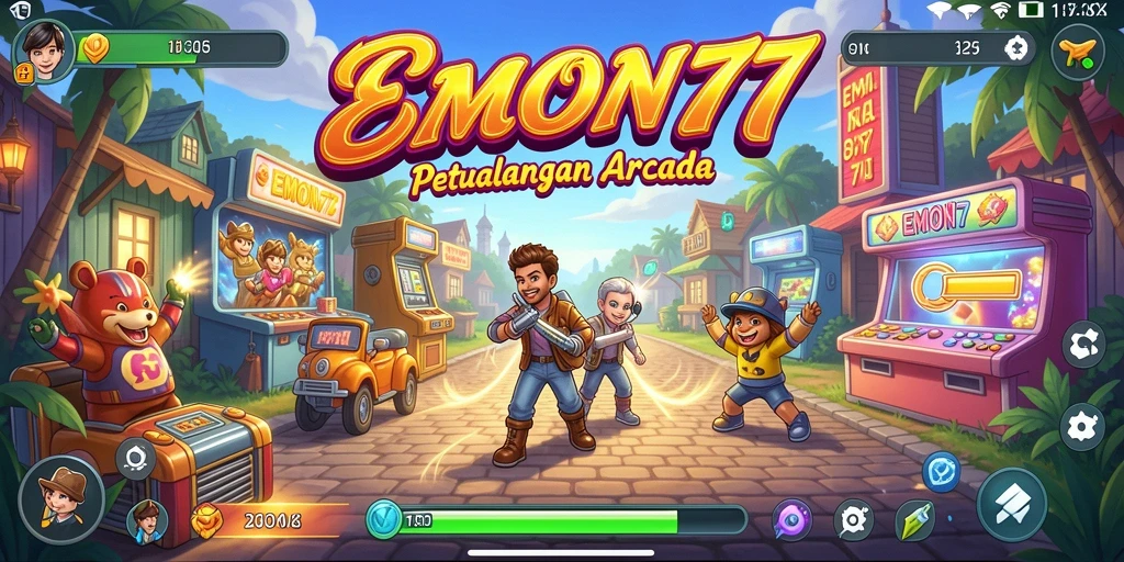 Tangkapan layar utama EMON77 menampilkan gameplay seru dan menantang.