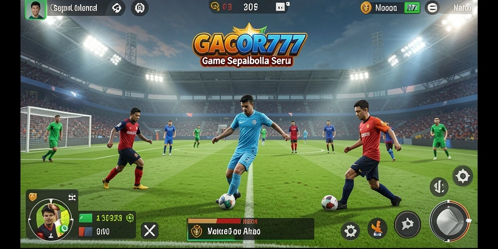 Tampilan gameplay GACOR777 yang mendebarkan dalam pertandingan sepakbola.
