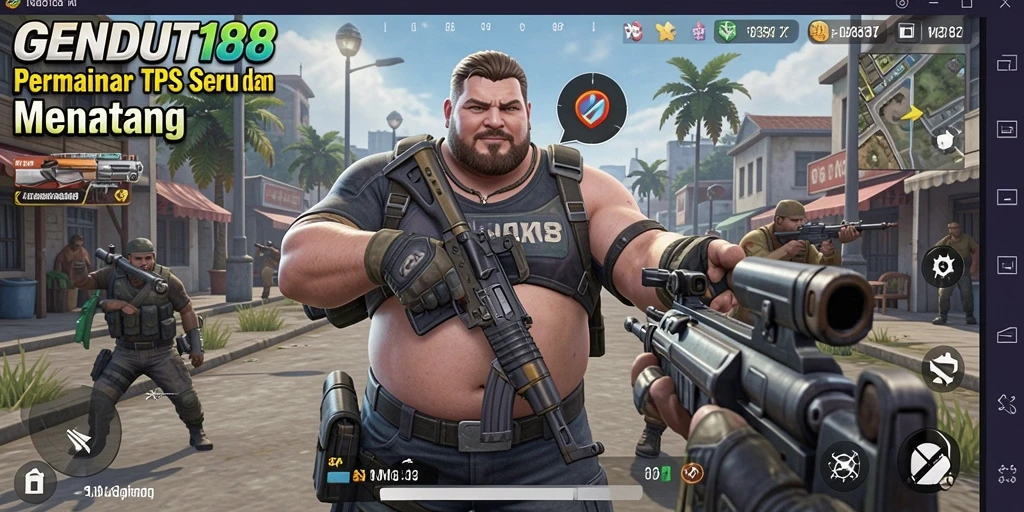 GENDUT188 menampilkan aksi intens dalam gameplay TPS yang memukau.