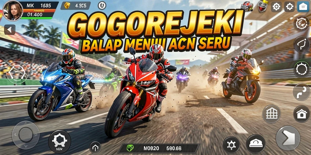 Gameplay seru balap motor di GOGOREJEKI