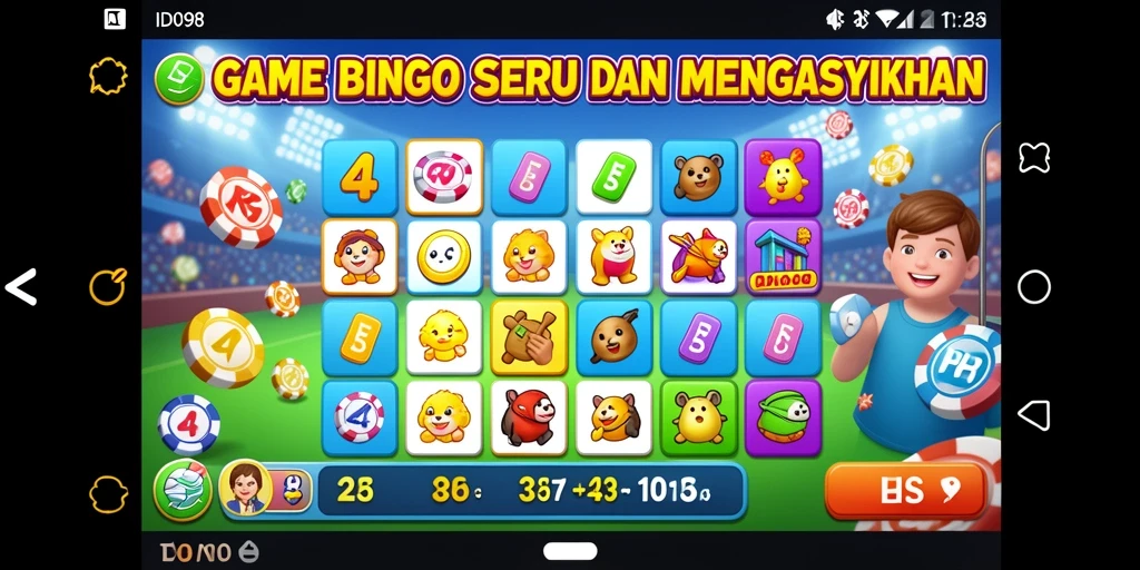 Screenshot gameplay ID098 menampilkan aksi Bingo yang seru dan interaktif.