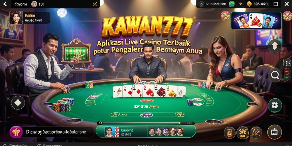 Tampilan gameplay menarik dari aplikasi Live Casino KAWAN777.