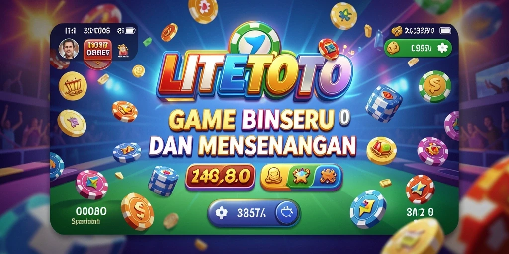 Tampilan gameplay LITETOTO yang colorful dan interaktif dalam permainan Bingo.