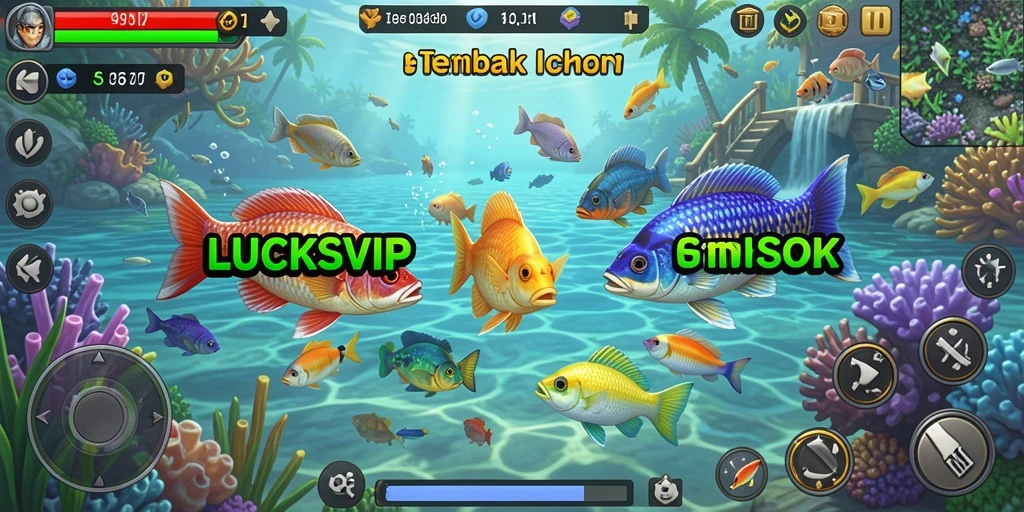 Tampilan gameplay LUCKSVIP yang intens dan penuh aksi Tembak Ikan.