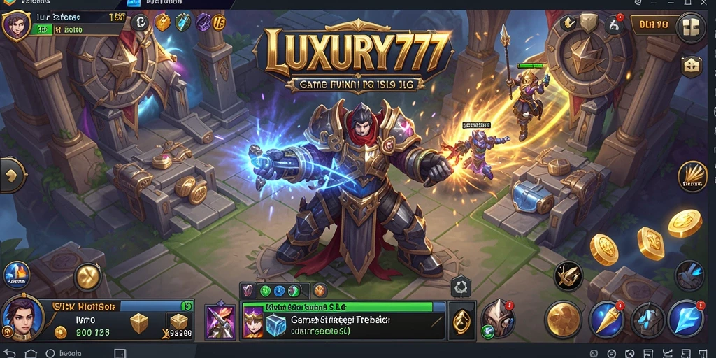 Tangkapan layar gameplay LUXURY777 yang menampilkan aksi pertempuran strategis.
