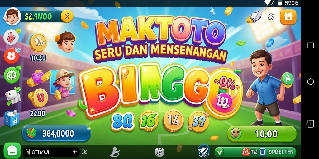 Tangkapan layar gameplay Bingo yang seru di MAKTOTO.