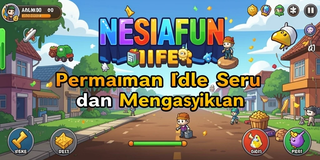 Tampilan gameplay <strong>NESIAFUN</strong> menampilkan karakter yang beraksi dalam mode Idle.