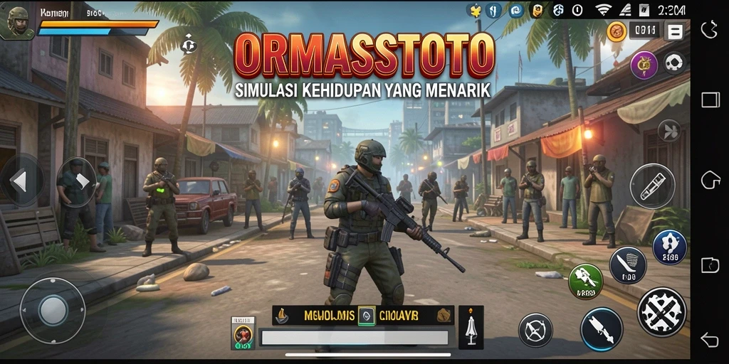 Tangkapan layar gameplay ORMASSTOTO dengan grafik menarik dan interaksi karakter.