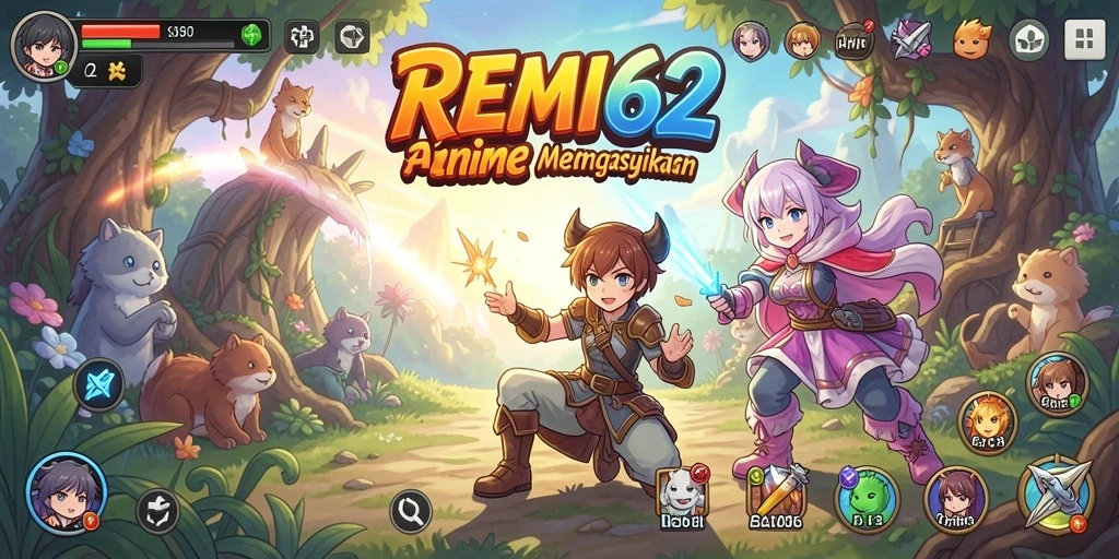 Tampilan gameplay REMI62 yang menakjubkan dalam dunia anime.