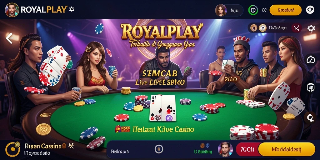 Menampilkan pengalaman gameplay Live Casino yang seru dan interaktif.
