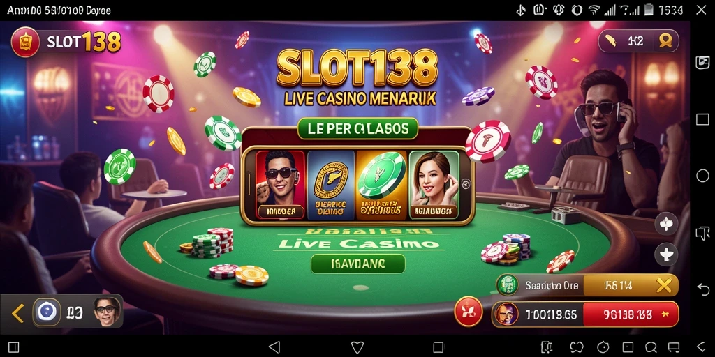 Tampilan gameplay SLOT138 dengan dealer langsung yang profesional.