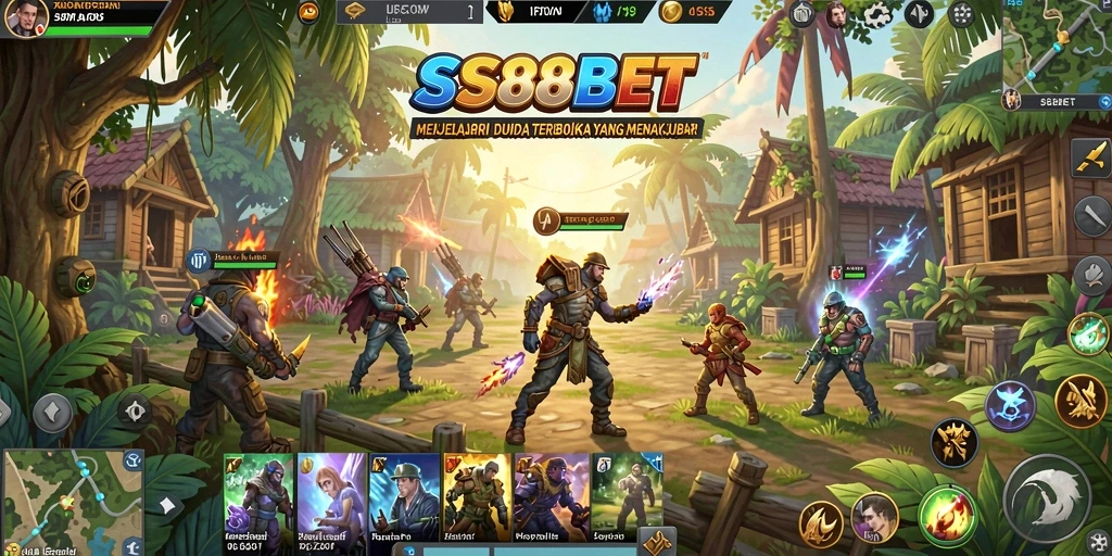 Screenshot gameplay yang menunjukkan petualangan di dunia terbuka SS88BET.