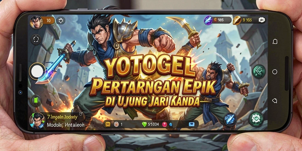 Tampilan seru dari gameplay pertarungan YOTOGEL.